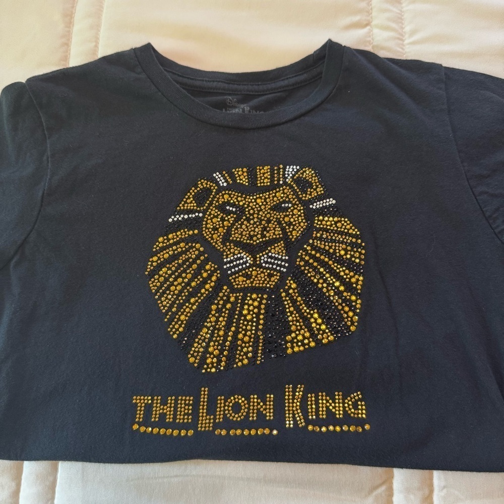 The Lion King The Broadway Musical Crystal Embellished Disney kid’s Shirt Sz S - Picture 5 of 9